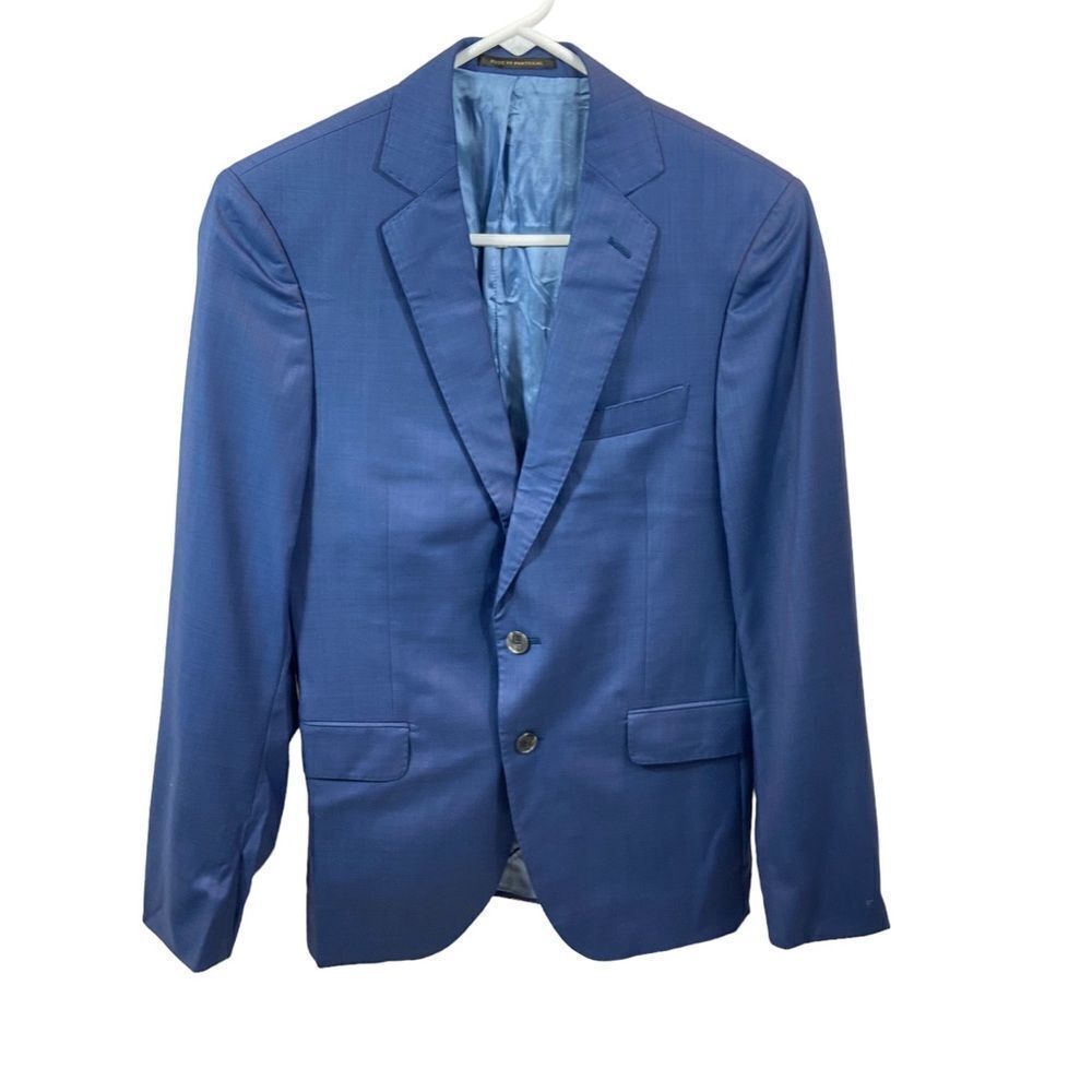 Men’s J. Hilburn‎ Vitale Barberis Canonico brand High Quality Blue Blazer